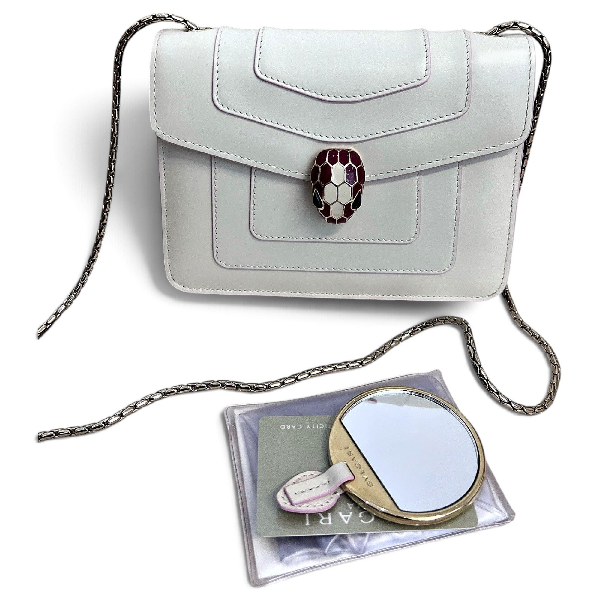 Serpenti leather handbag