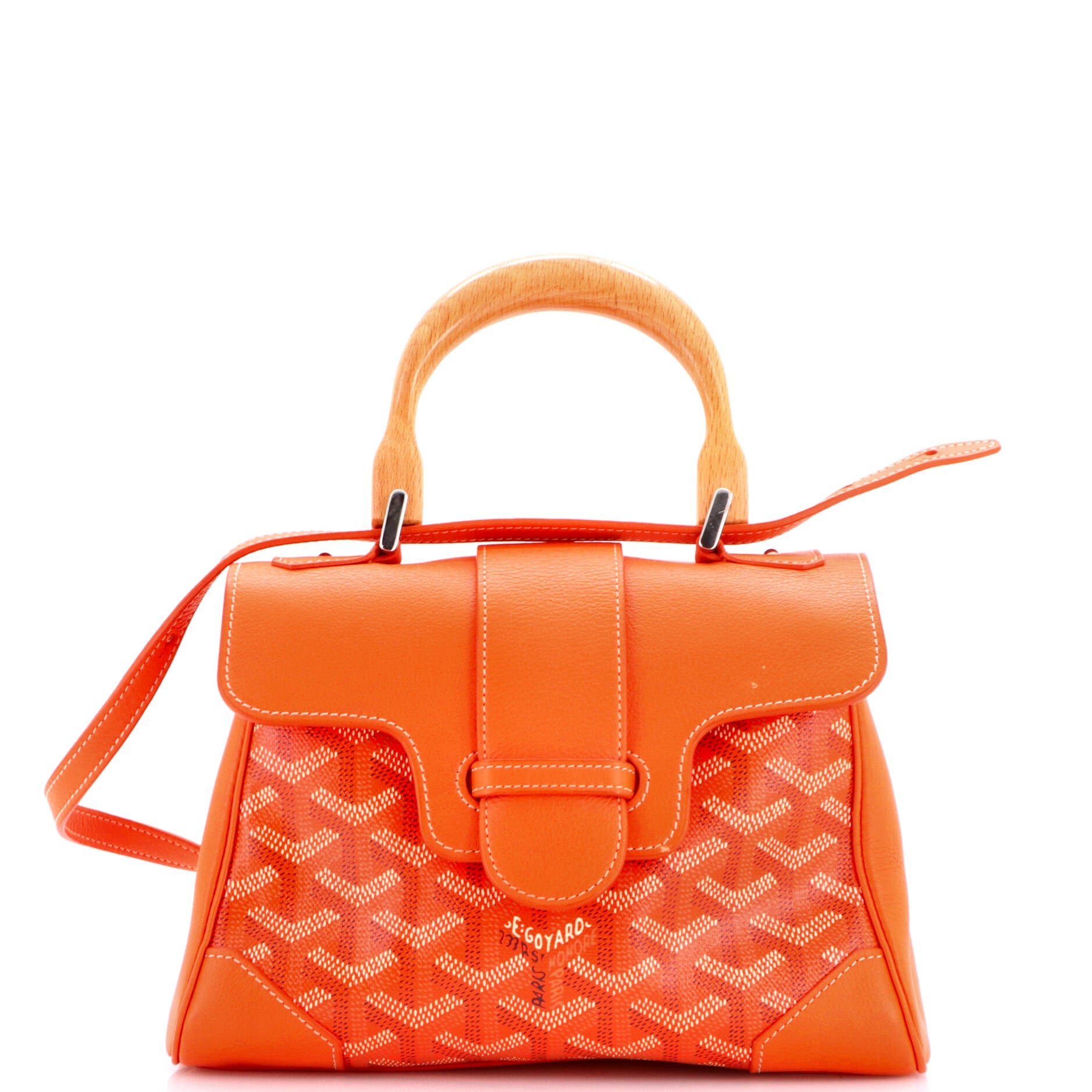 Saigon Top Handle Bag Coated Canvas with Leather Mini