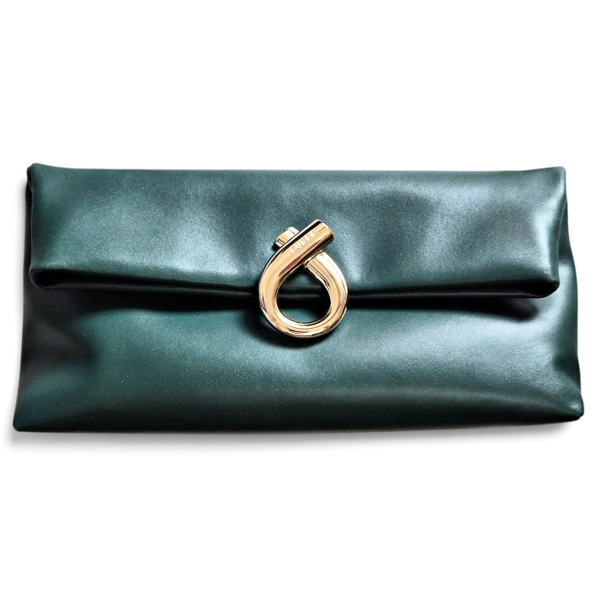 Leather clutch bag