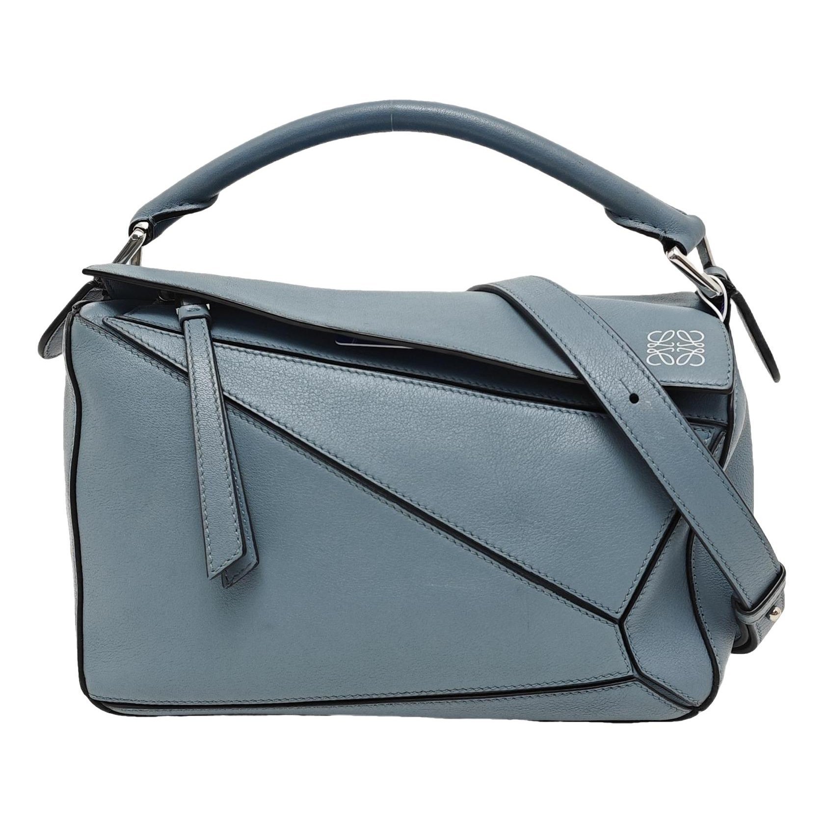 Puzzle leather handbag