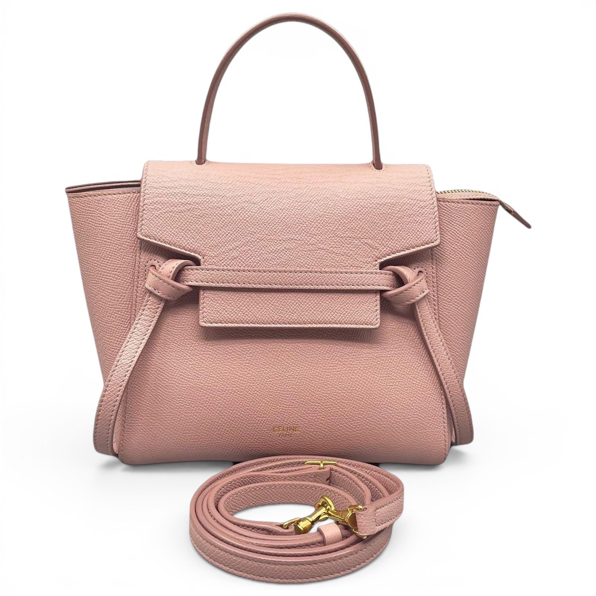 Belt leather handbag