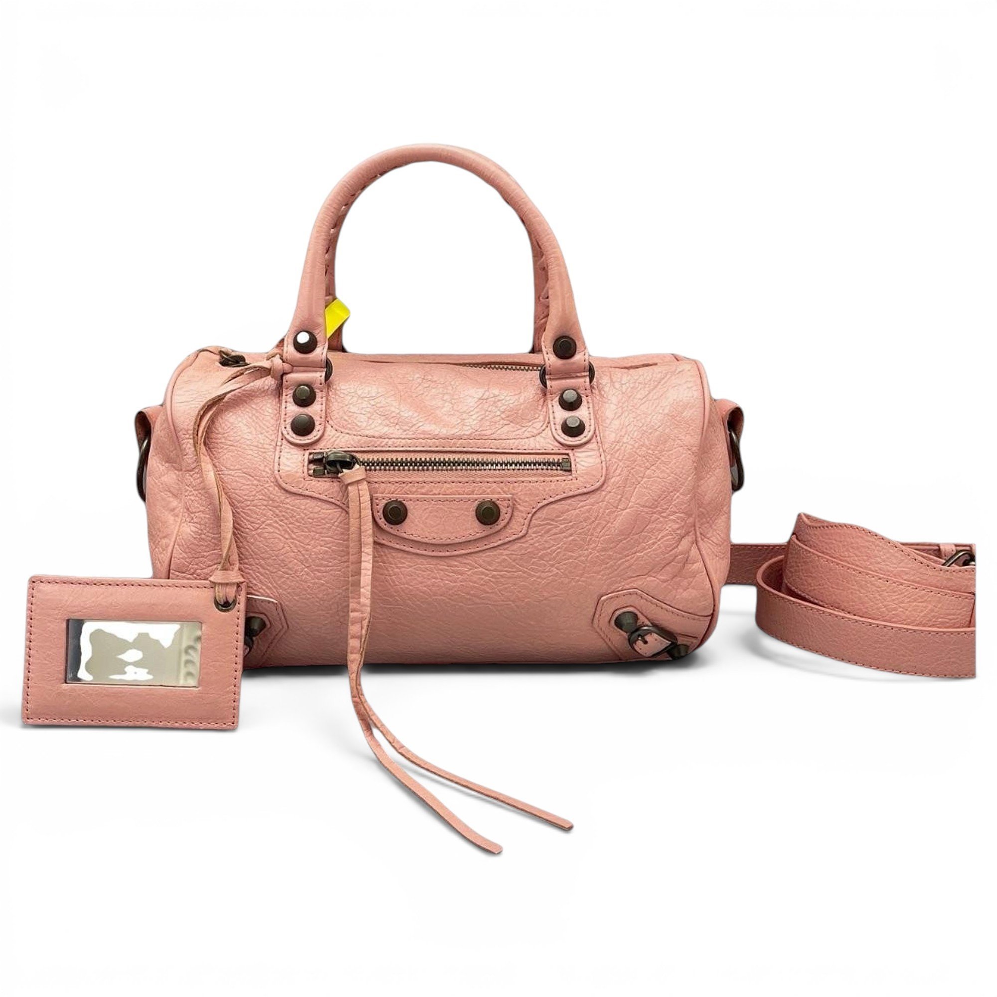Classic Metalic leather handbag