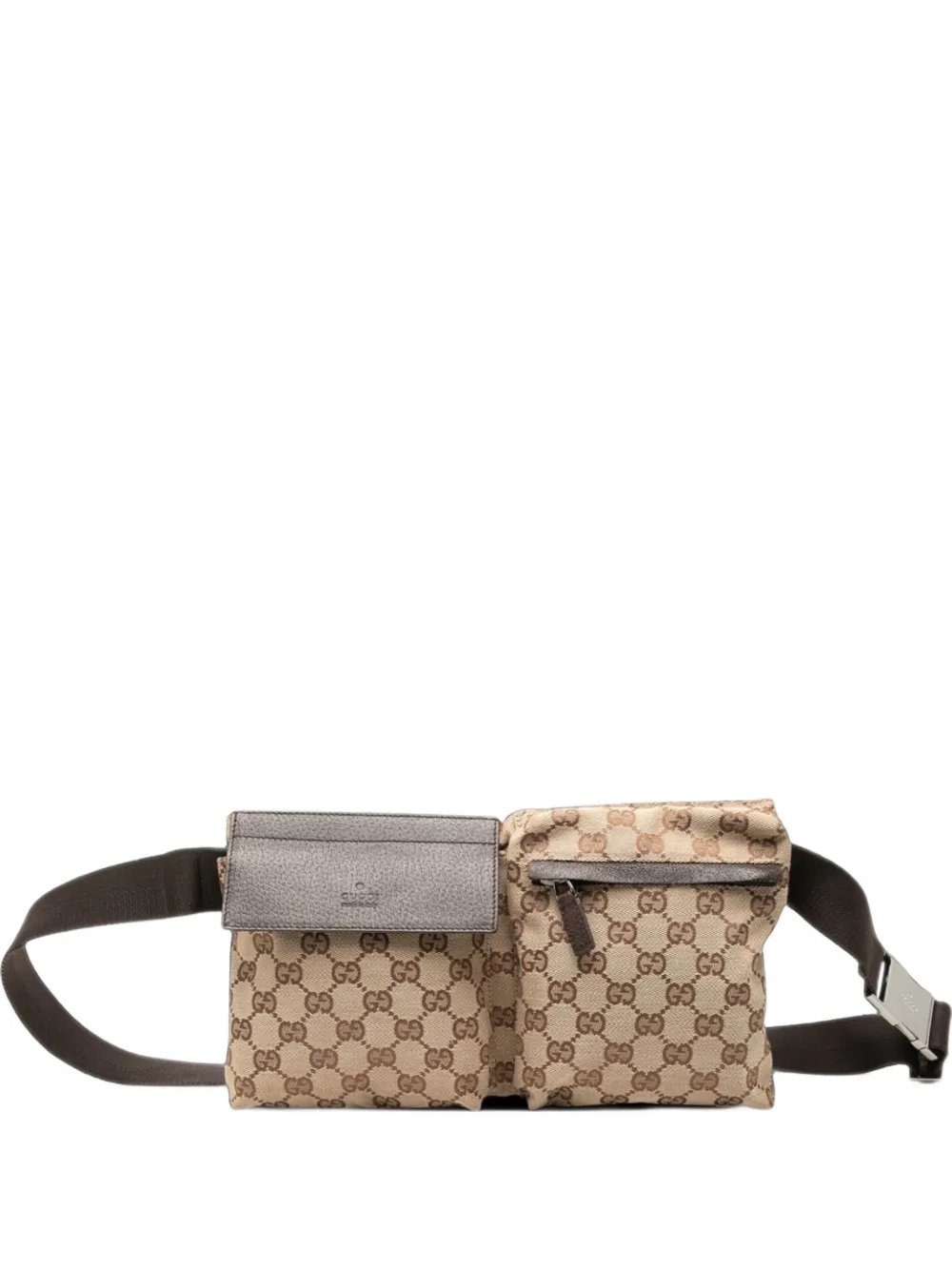 2000-2015 GG Canvas Double Pocket belt bag