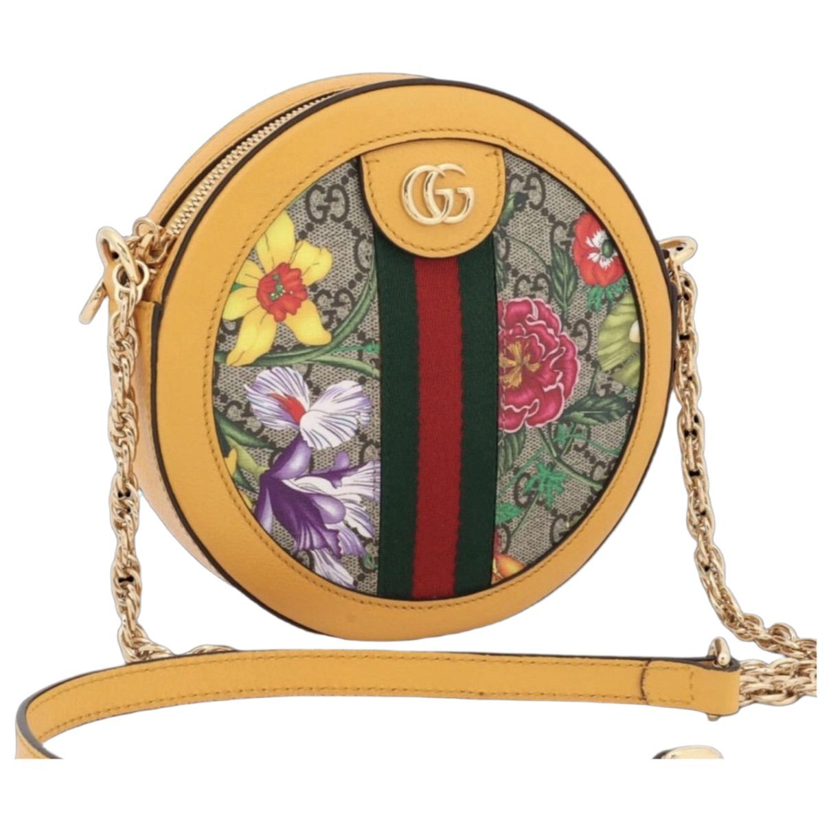 Ophidia Round cloth crossbody bag