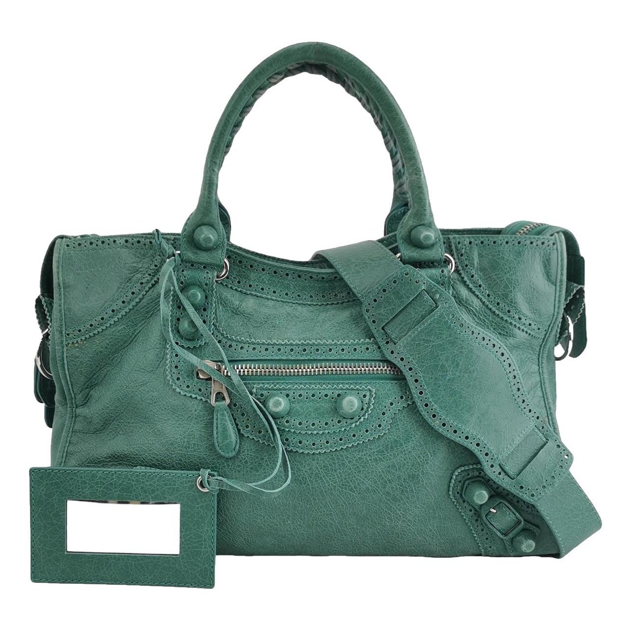 City leather handbag