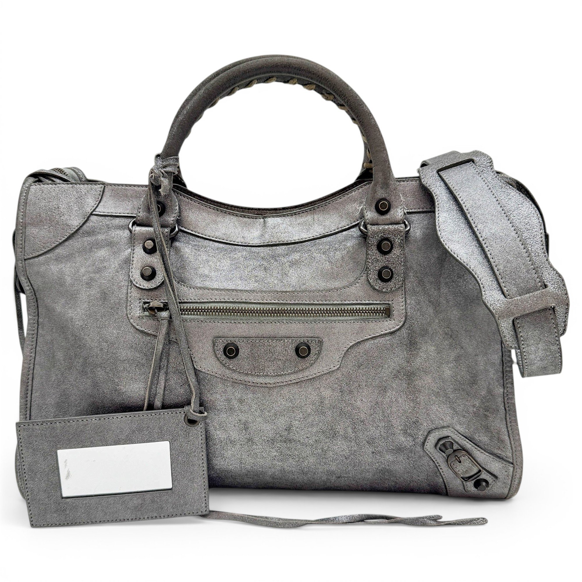 City leather handbag
