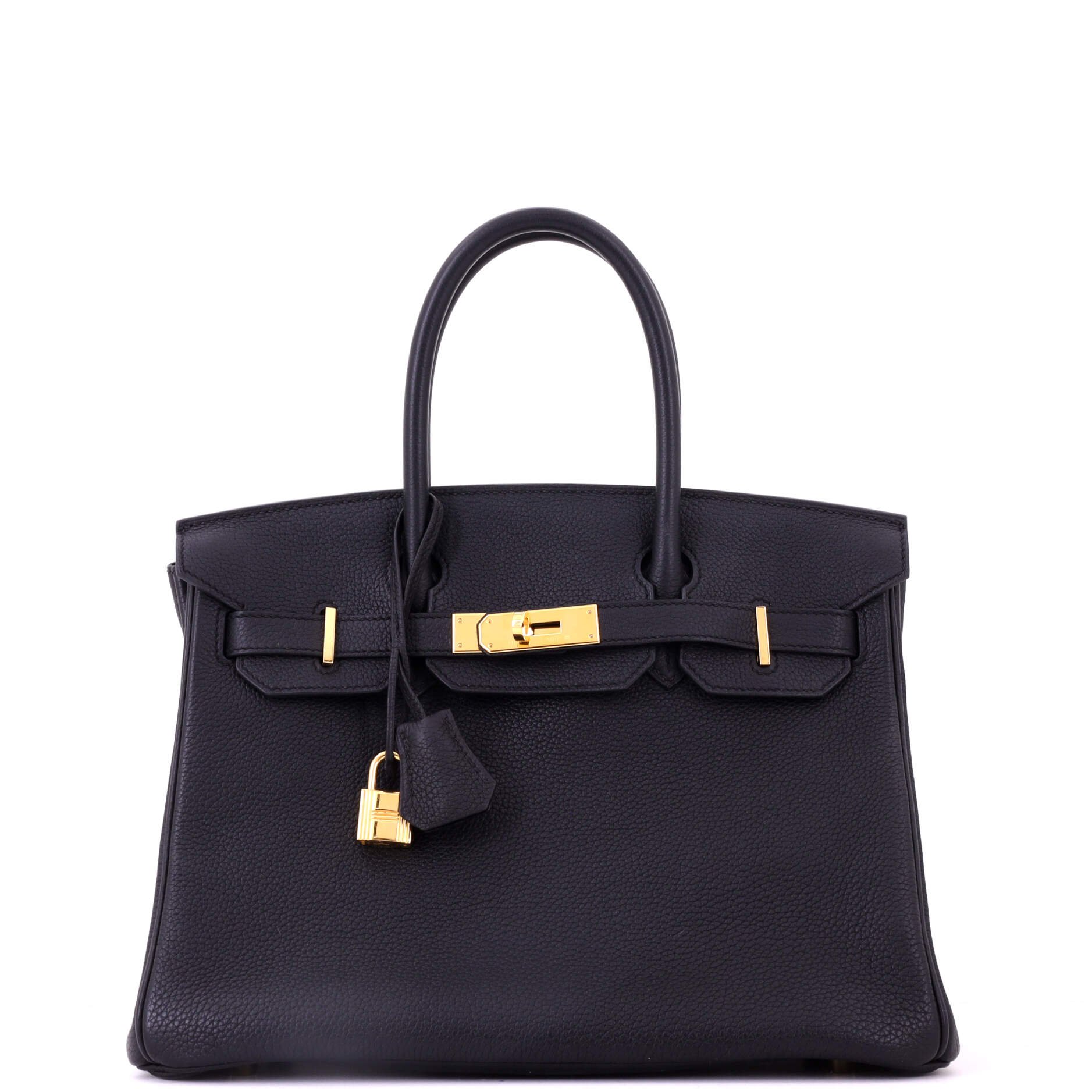 Birkin Handbag Noir Togo with Gold Hardware 30