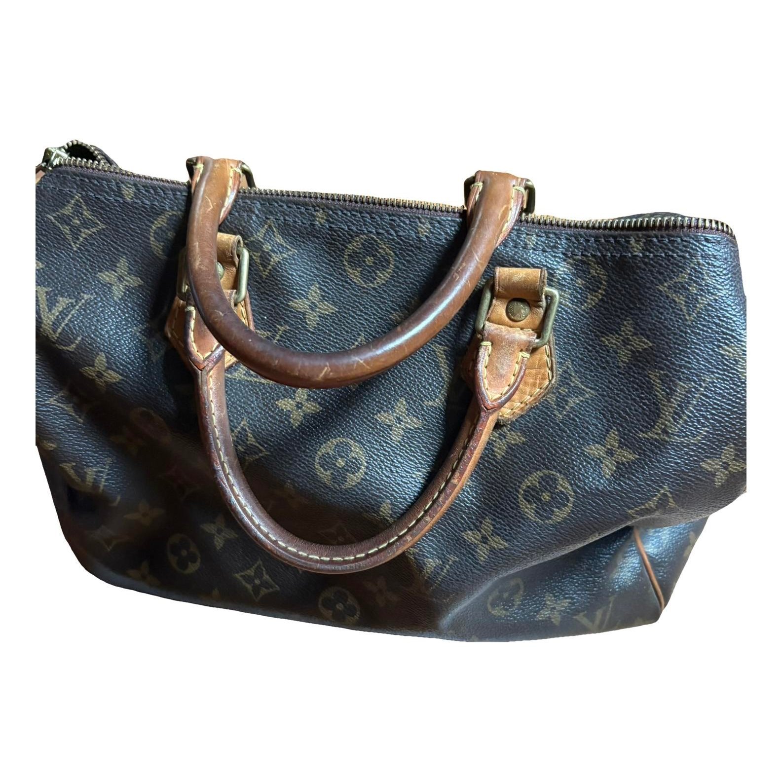 Speedy leather handbag