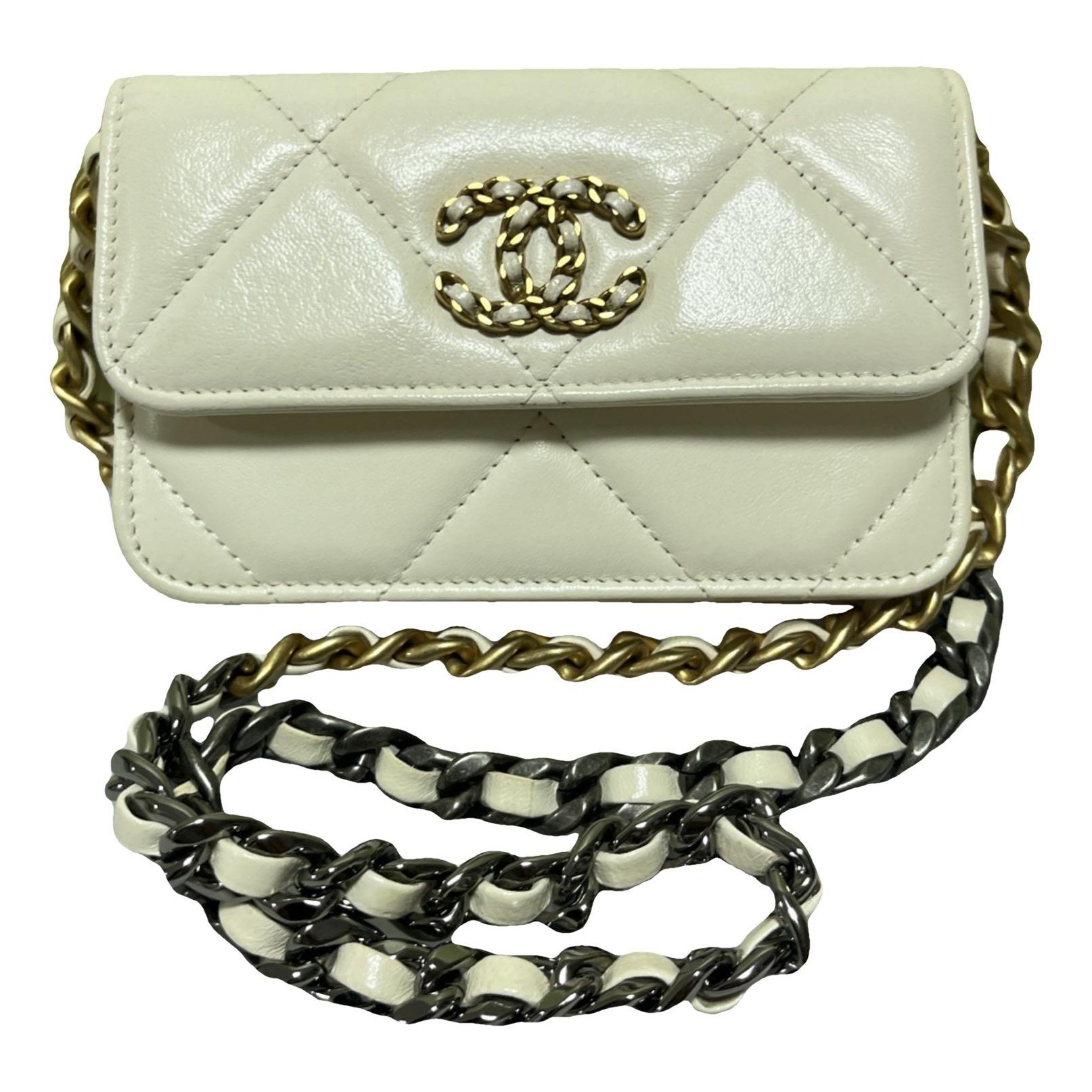 Wallet On Chain Chanel 19 leather handbag