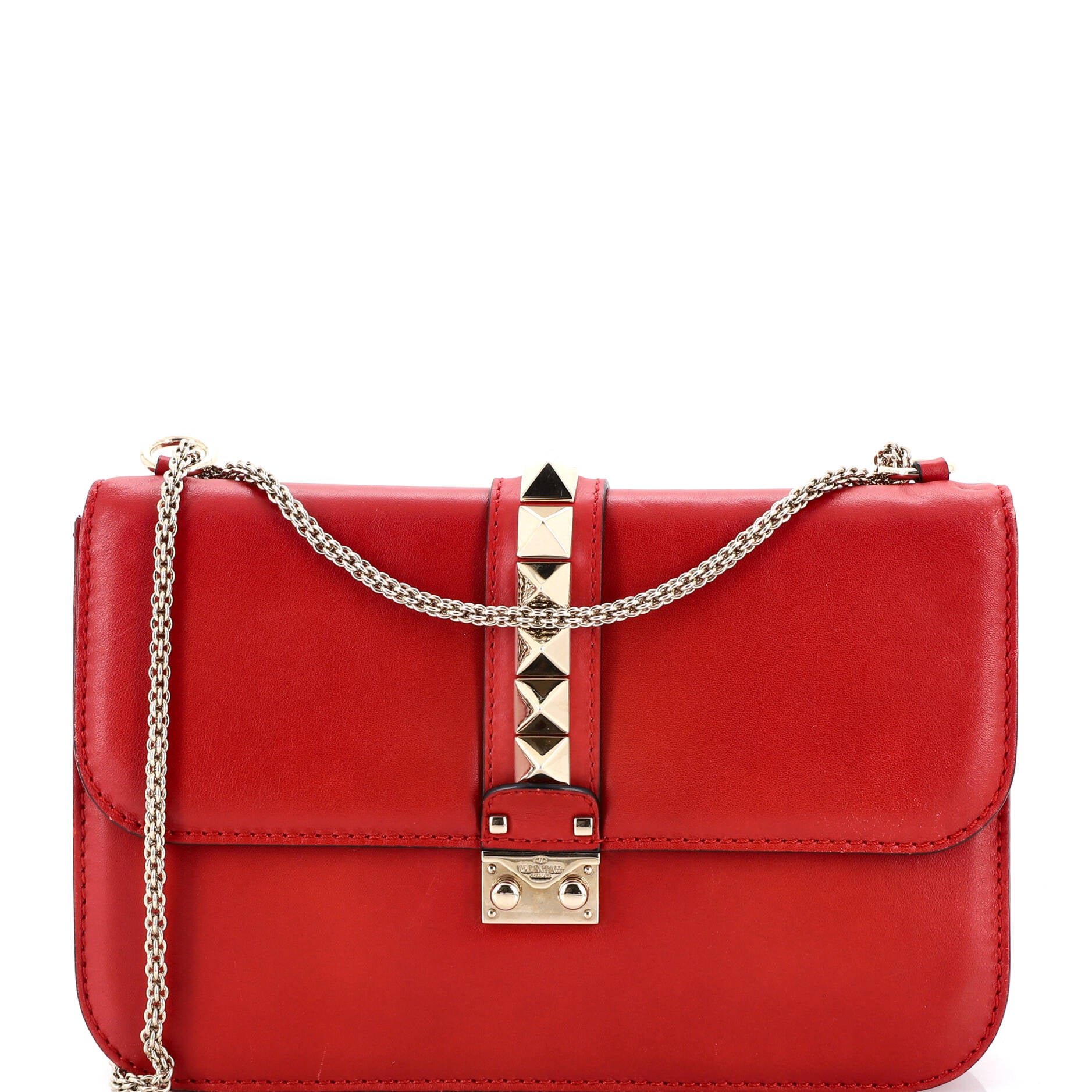 Valentino Garavani Glam Lock Shoulder Bag Leather Large