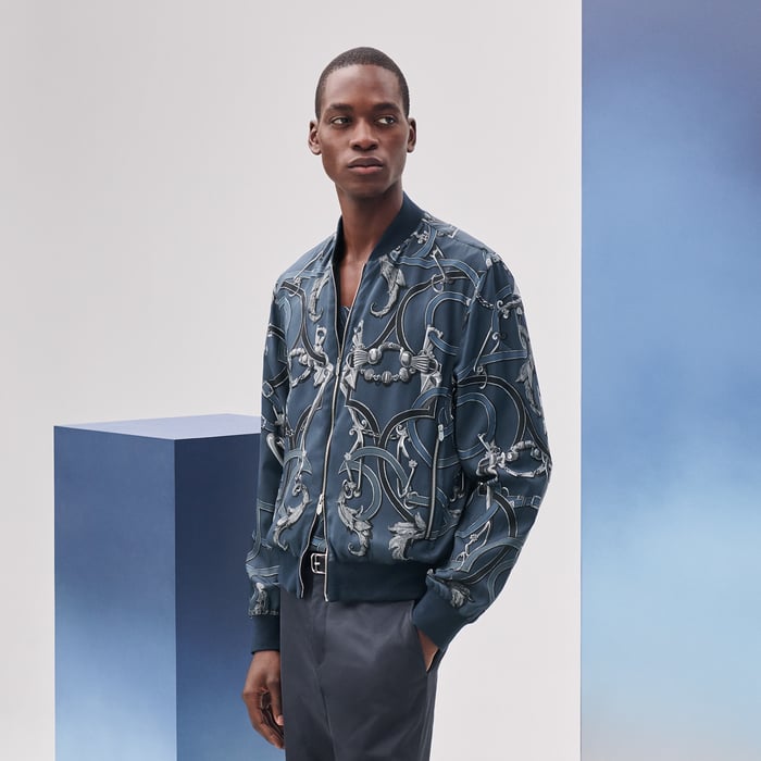 Noir "l'Instruction Du Roy" Reversible Rib-trim Jacket