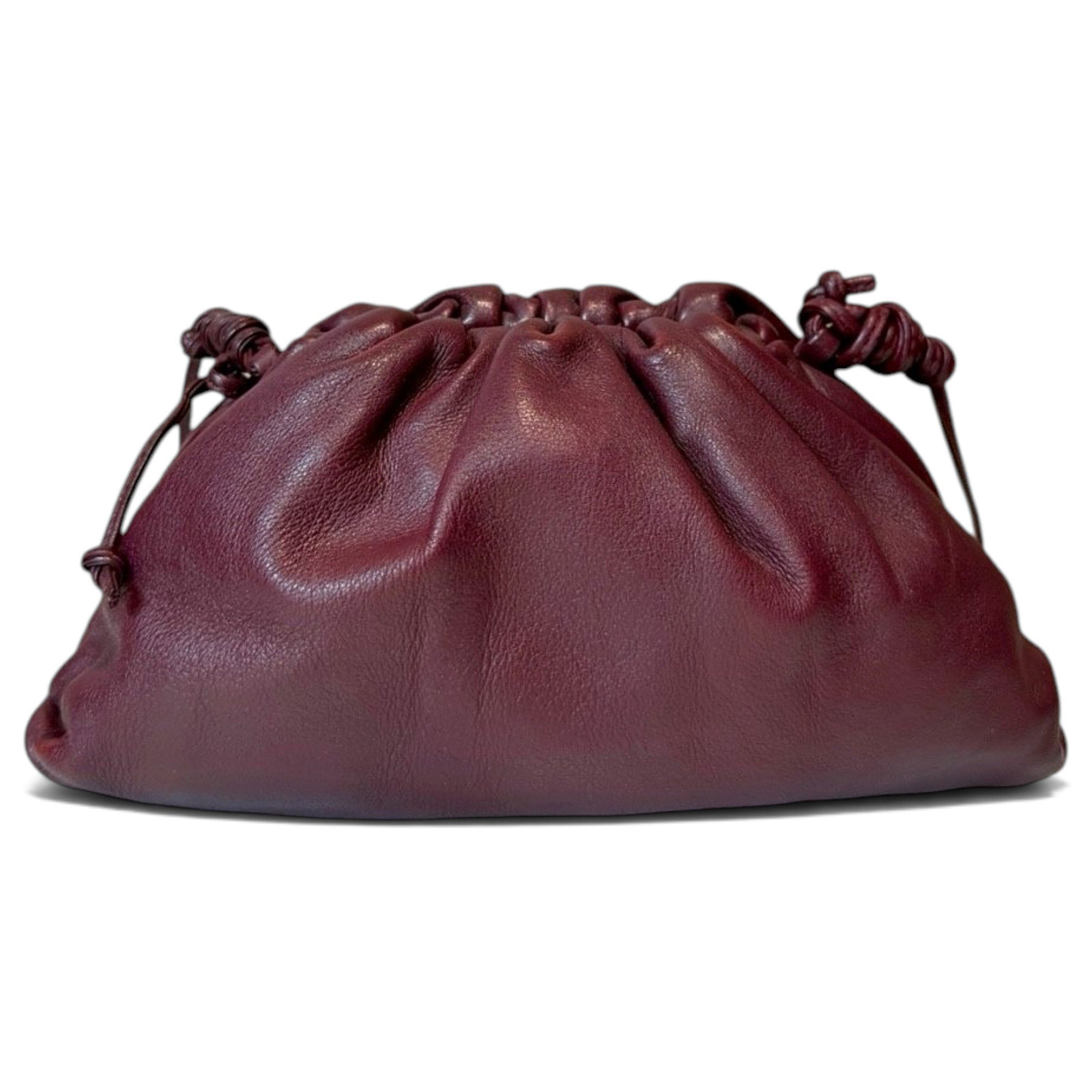 Pouch leather clutch bag
