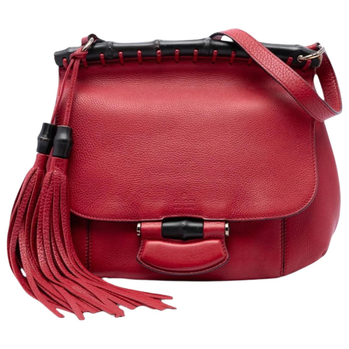 Bamboo leather crossbody bag