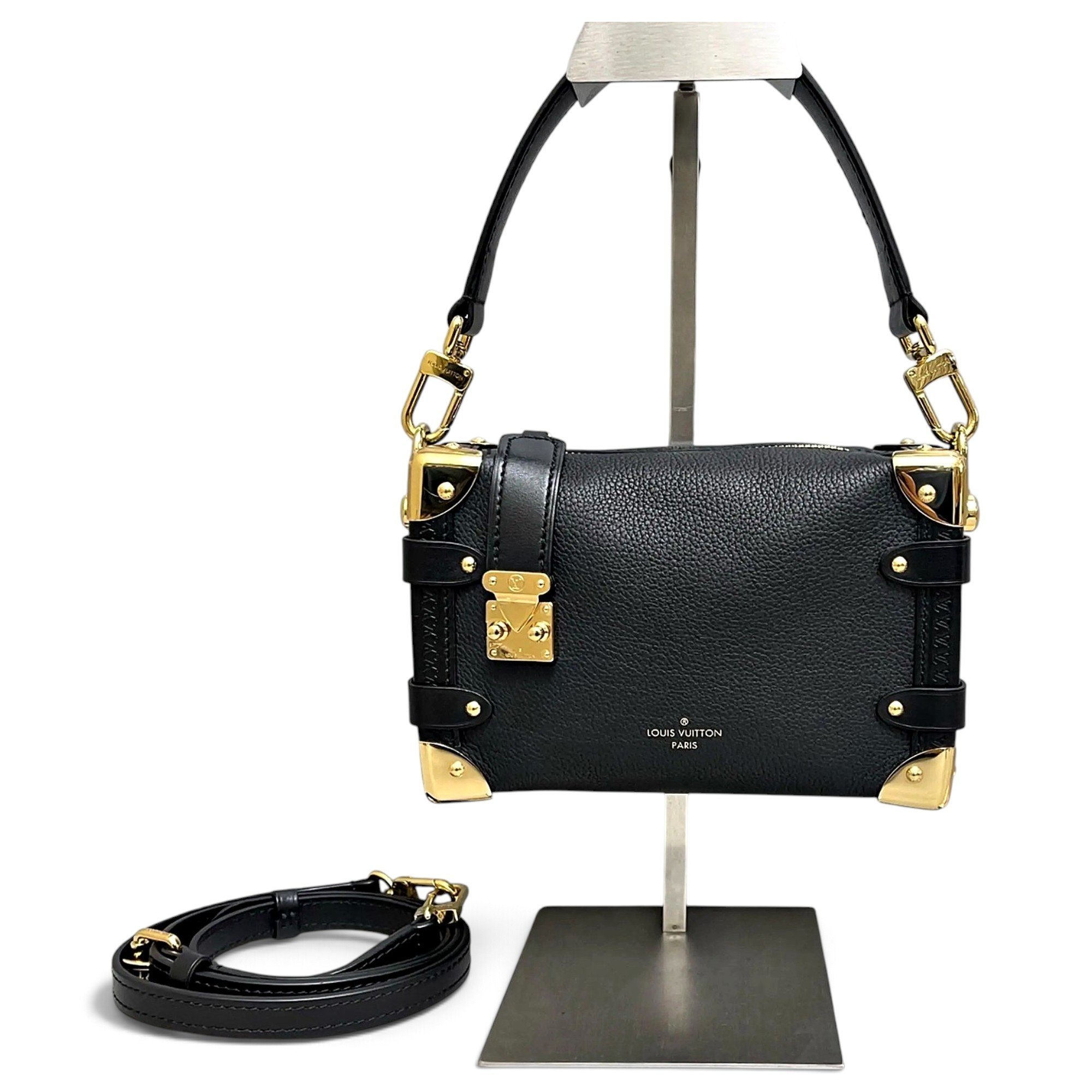 Side Trunk leather handbag
