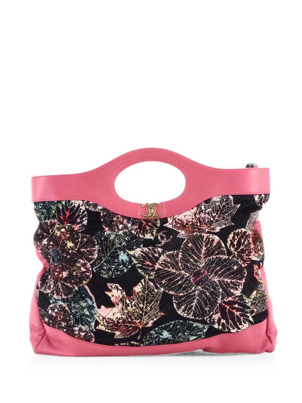 31 Shopping Bag Quilted Printed Cotton and Calfskin Large satchel