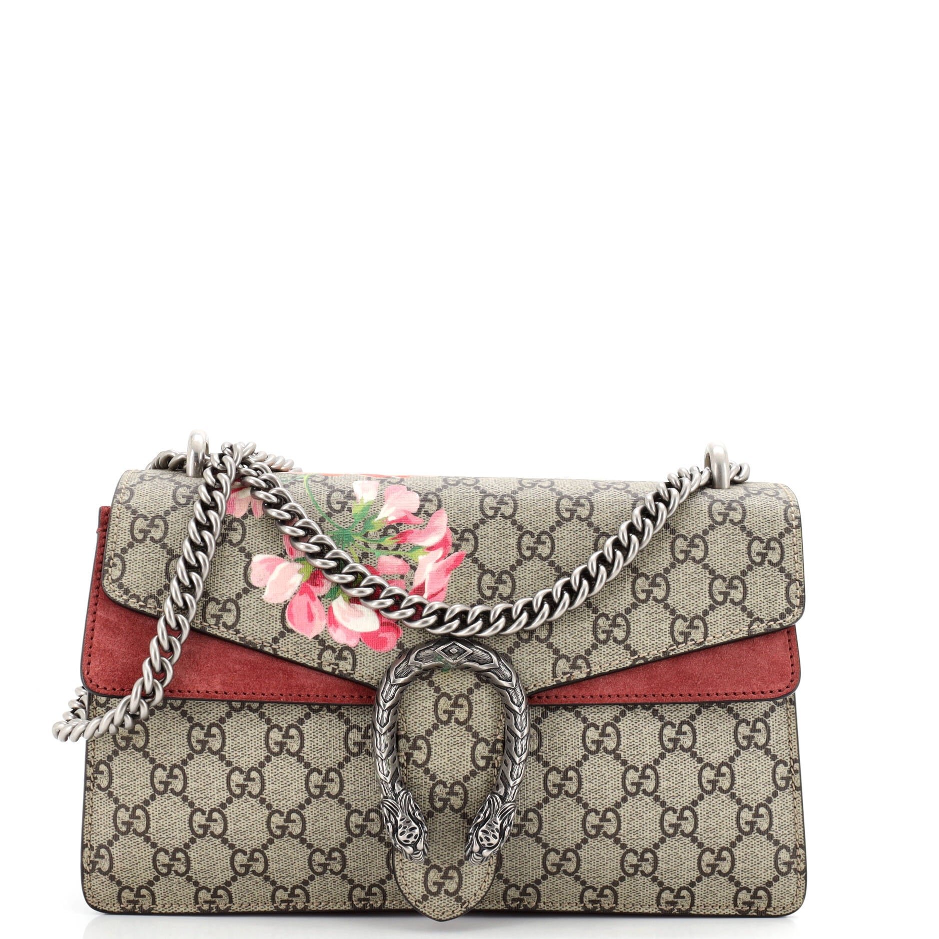 Dionysus Bag Blooms Print GG Coated Canvas Small