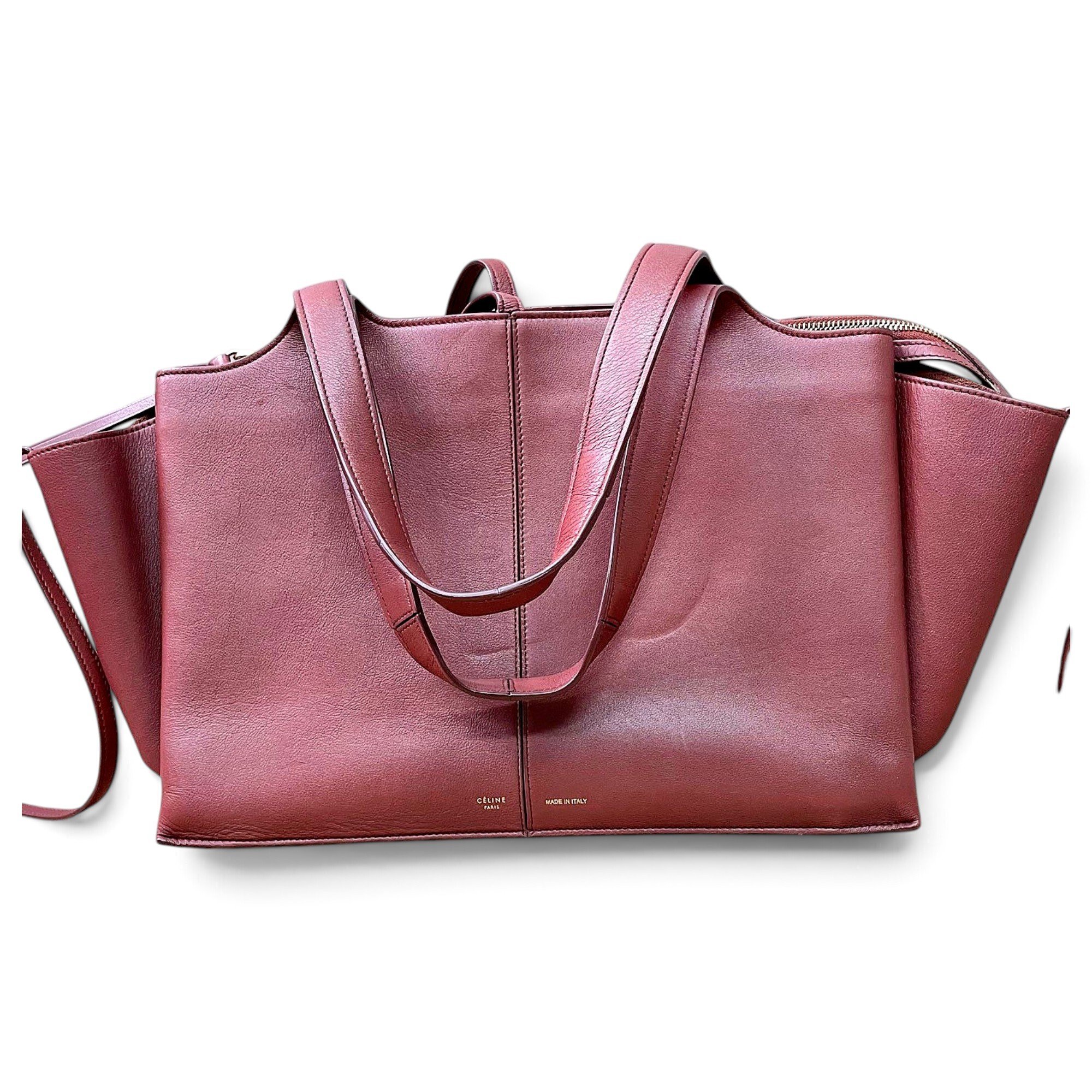 Tri-Fold leather tote