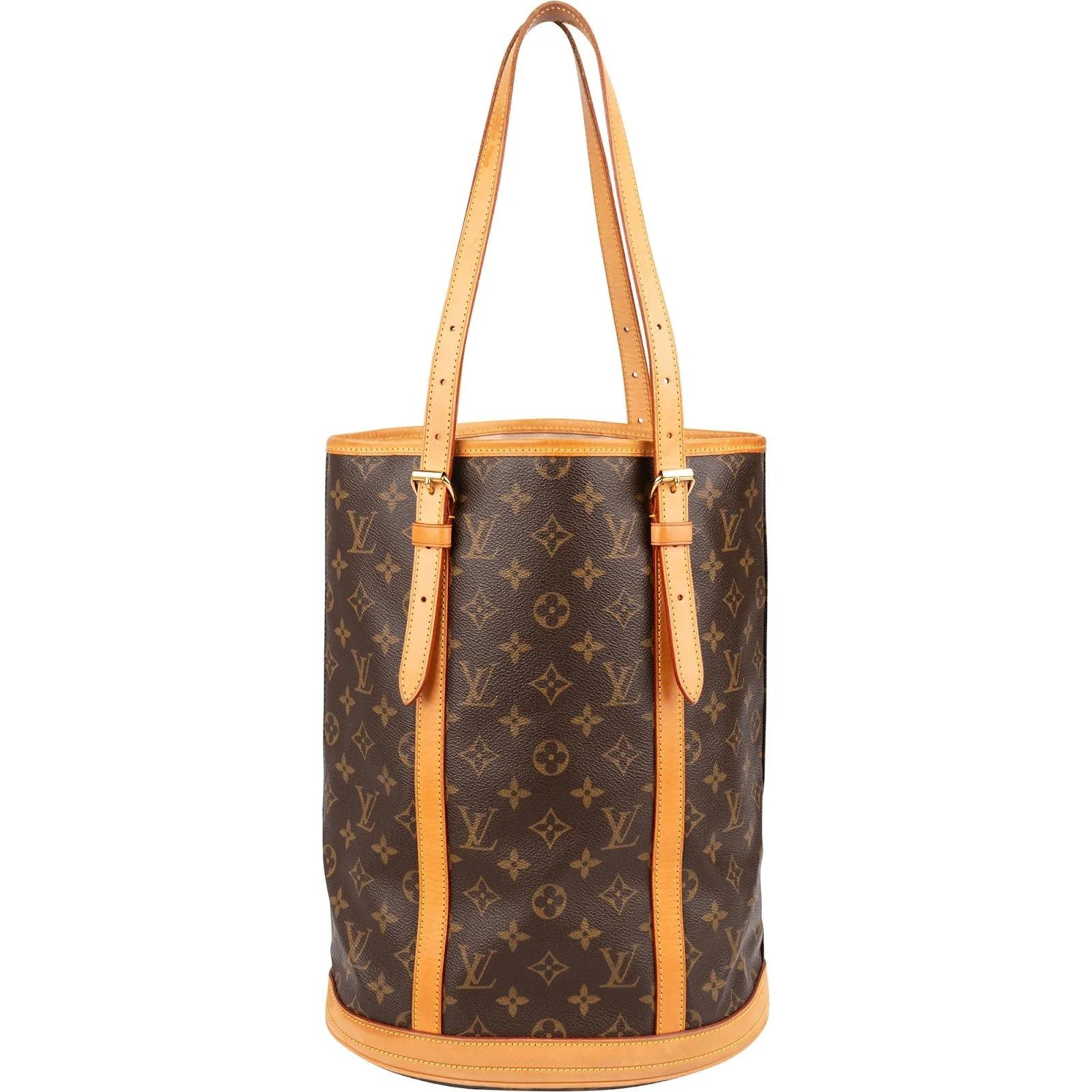 Bucket leather handbag
