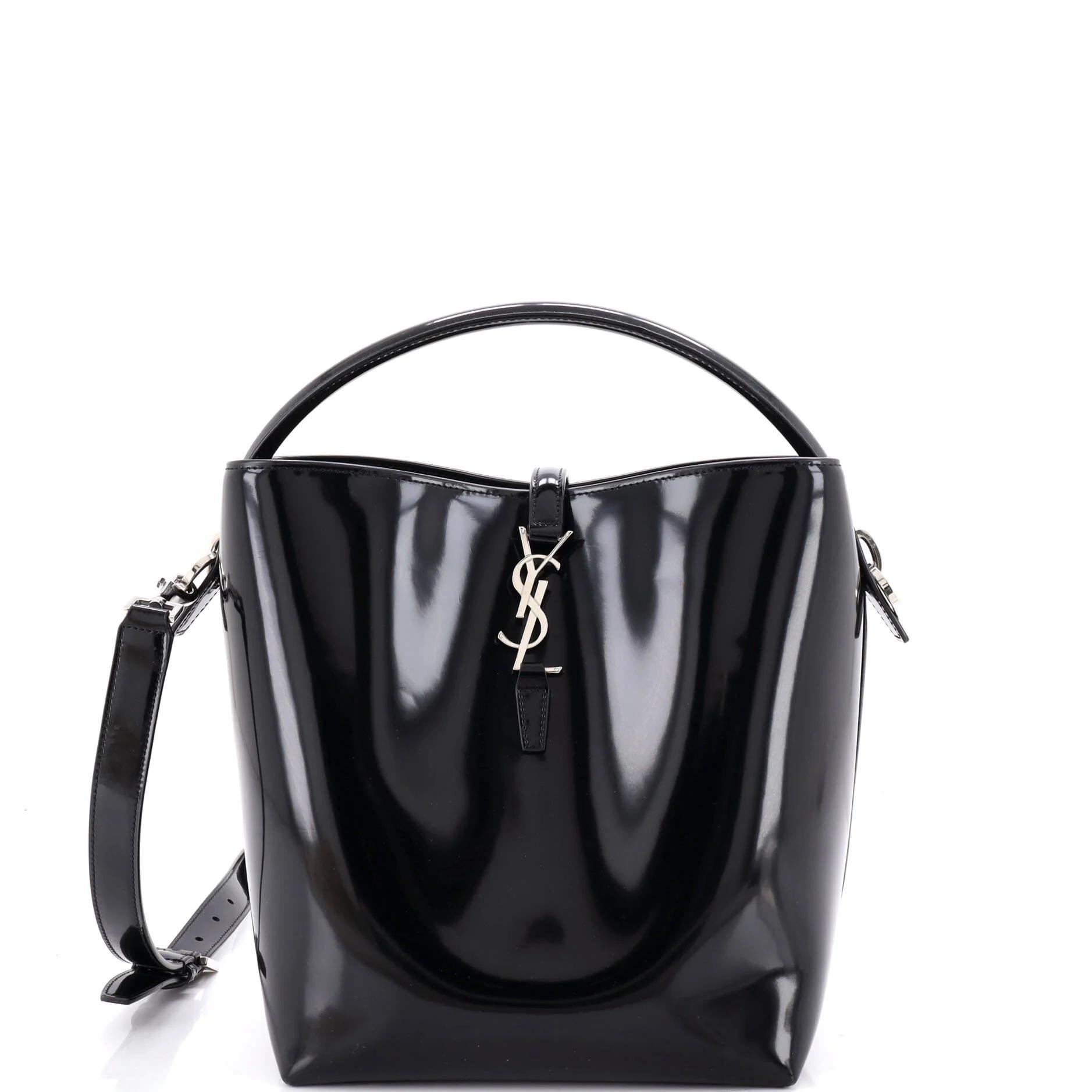 Patent leather handbag