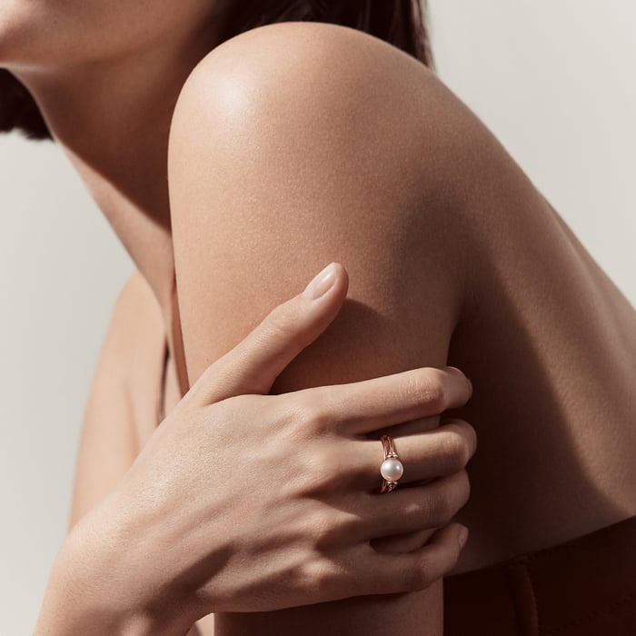 Sans Coloris Hermes Chandra Ring, Small Model