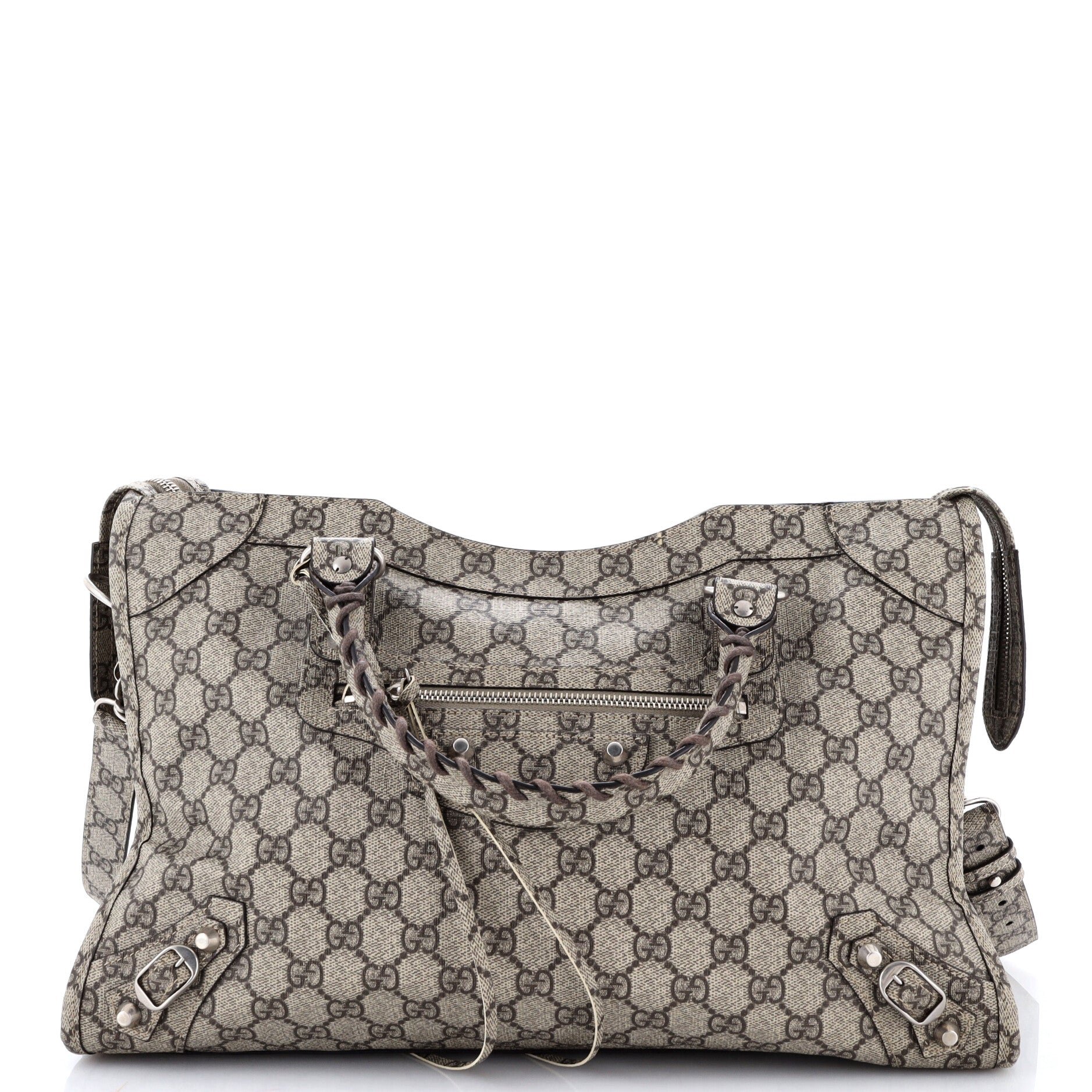 x Balenciaga The Hacker Project Neo Classic City Bag GG Coated Canvas Medium