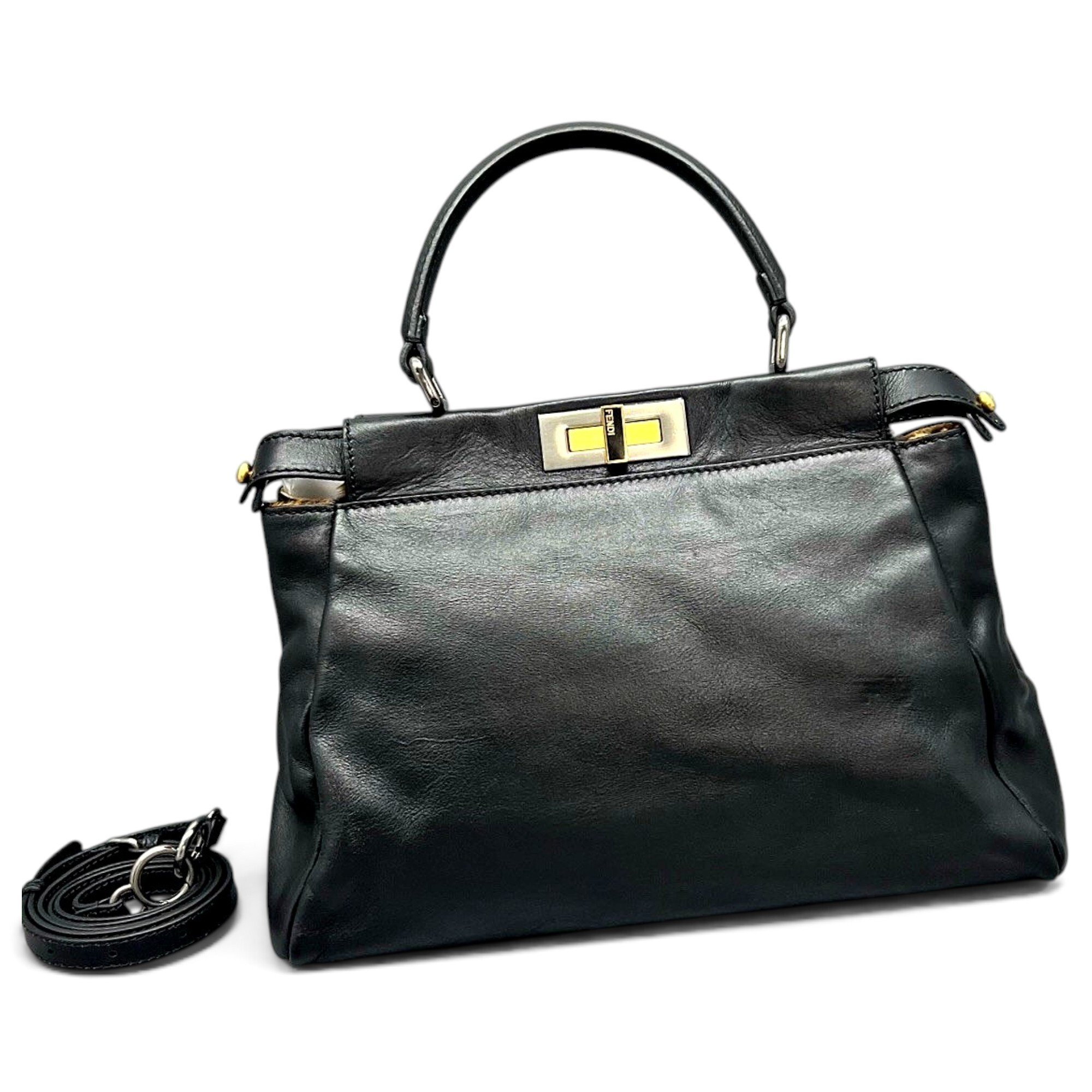 Peekaboo leather handbag