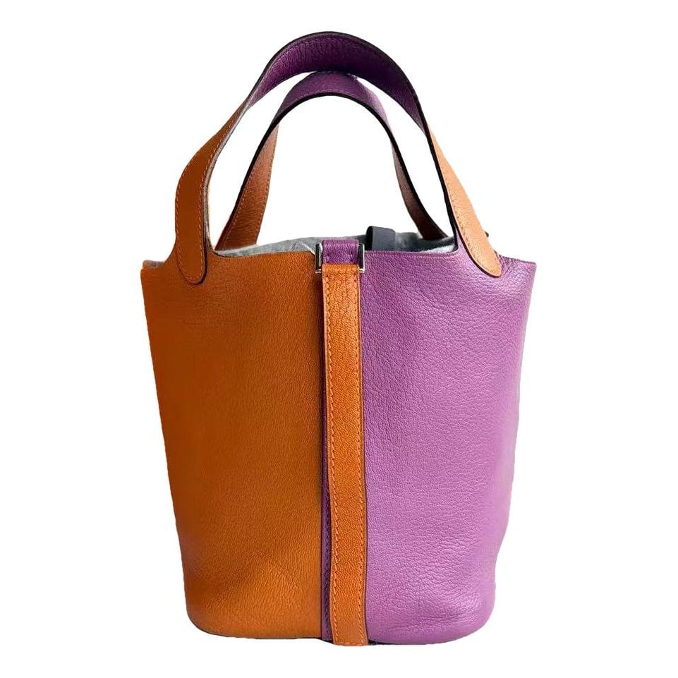 Picotin leather tote