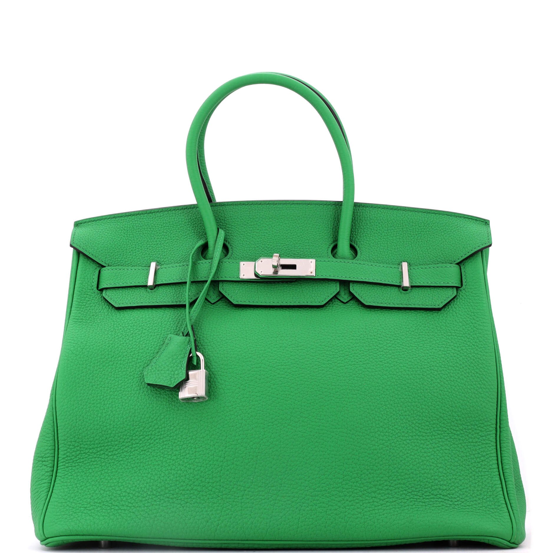 Birkin Handbag Bamboo Togo with Palladium Hardware 35