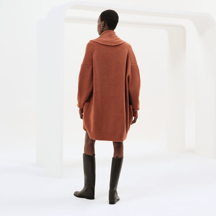 Marron Muscavado Belted Coat