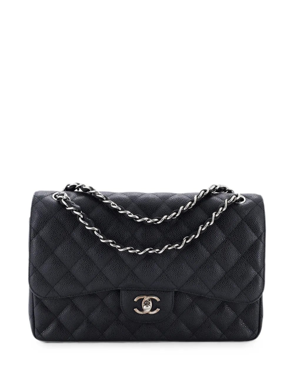 Classic Double Flap Bag Quilted Caviar Jumbo shoulder bag