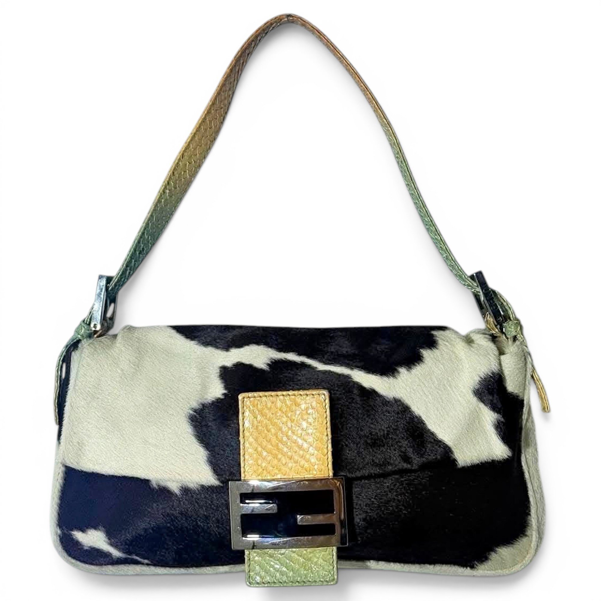 Baguette pony-style calfskin handbag