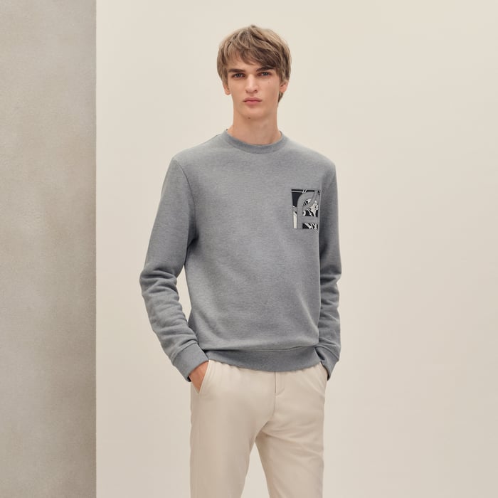 Gris "Ex-libris" Crewneck Sweater