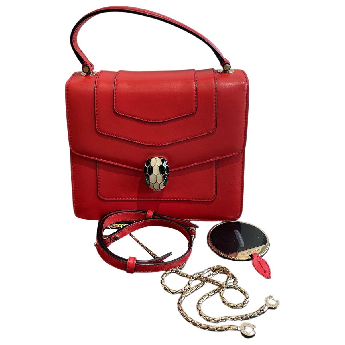 Serpenti leather handbag