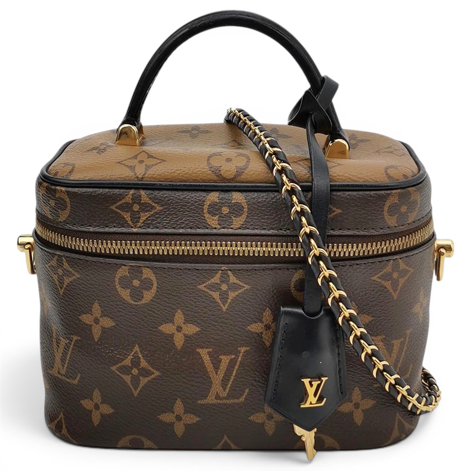 Vanity leather handbag