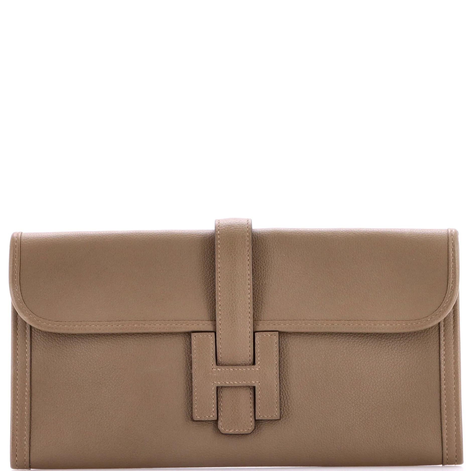 Leather clutch bag