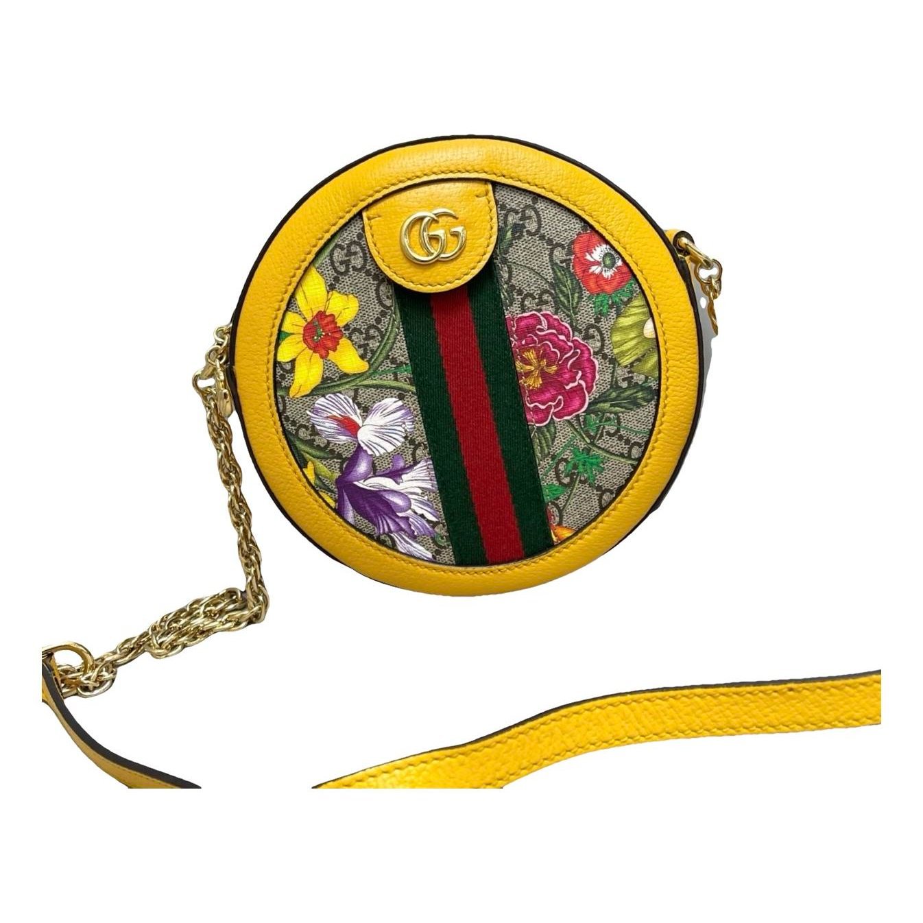 Ophidia Round leather handbag