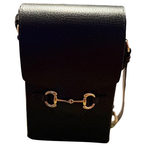 Leather clutch bag