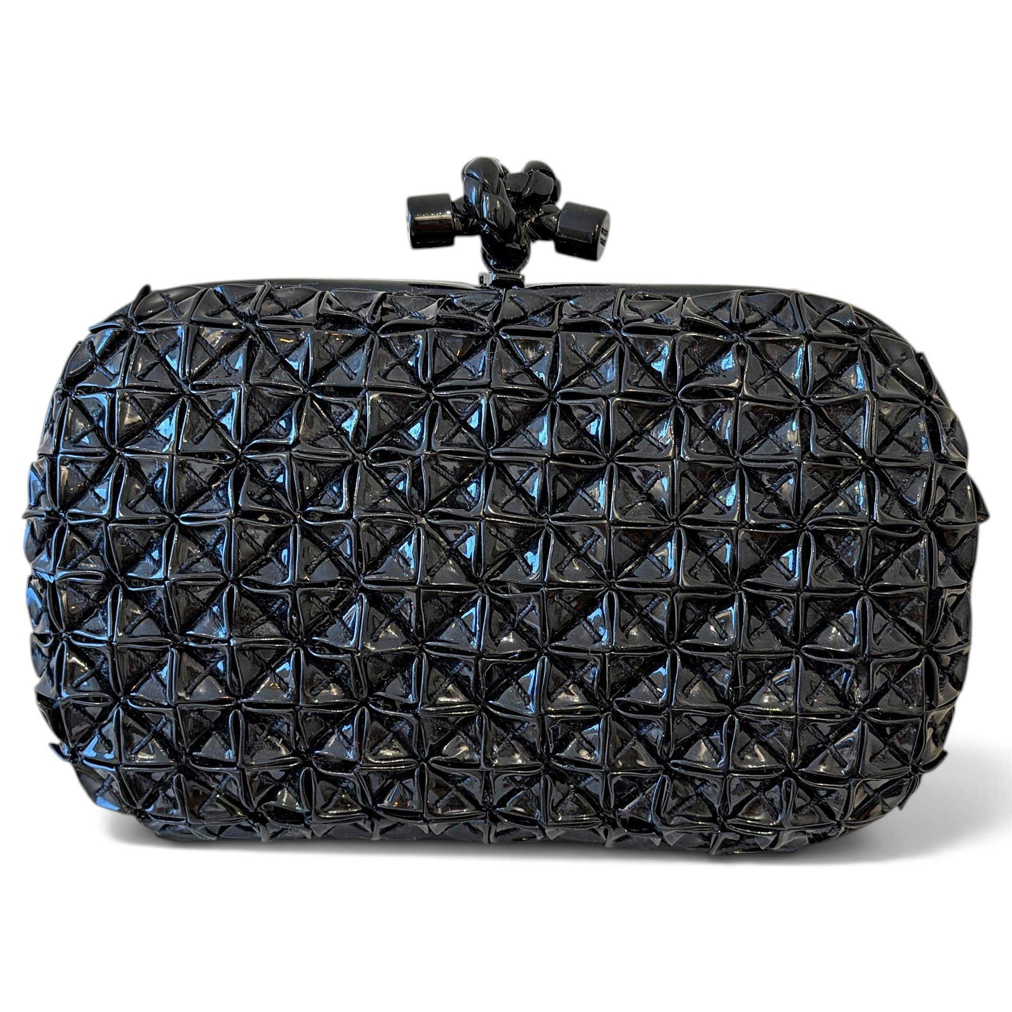 Bottega Veneta Pochette Knot patent leather clutch bag