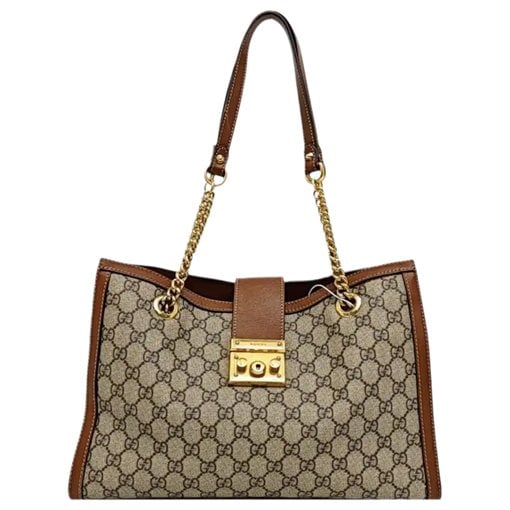 Padlock leather handbag