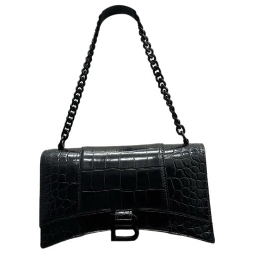 Hourglass leather crossbody bag