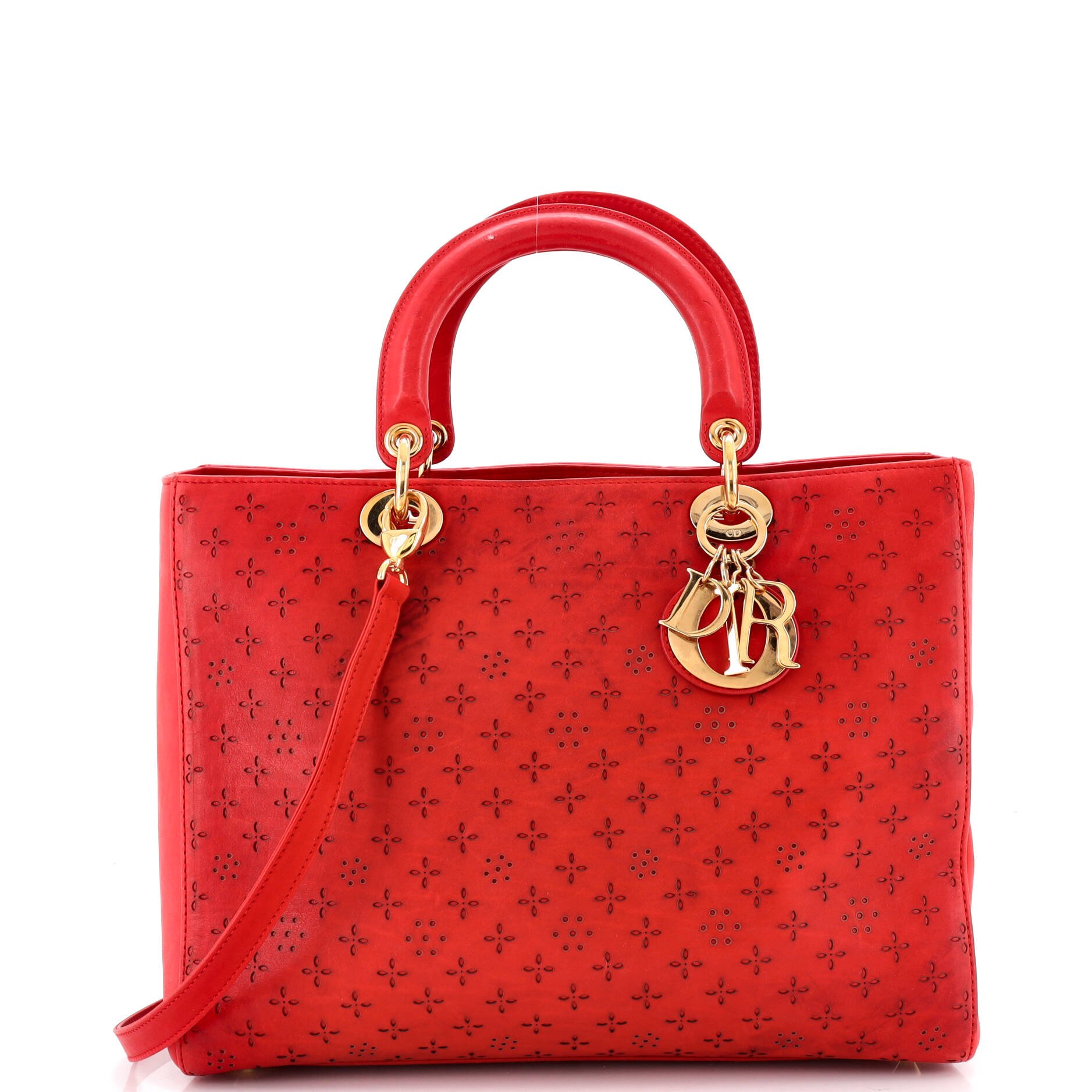 Dior Lady Dior Bag Laser Cut Leather Large