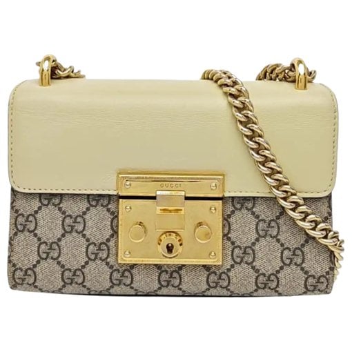 Padlock leather handbag