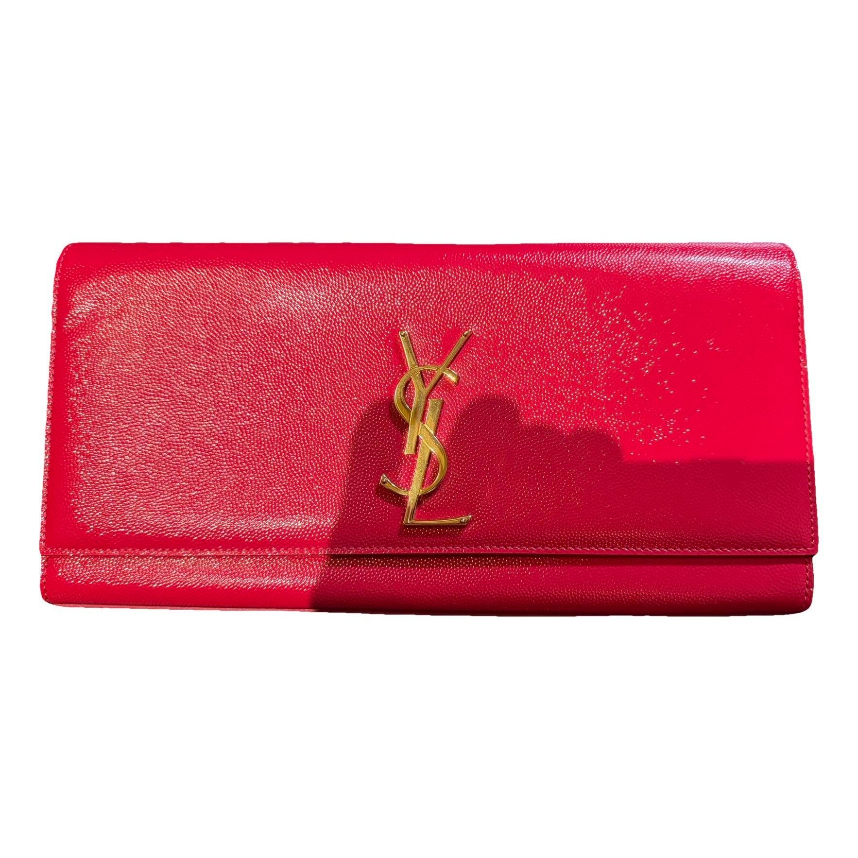 Leather clutch bag