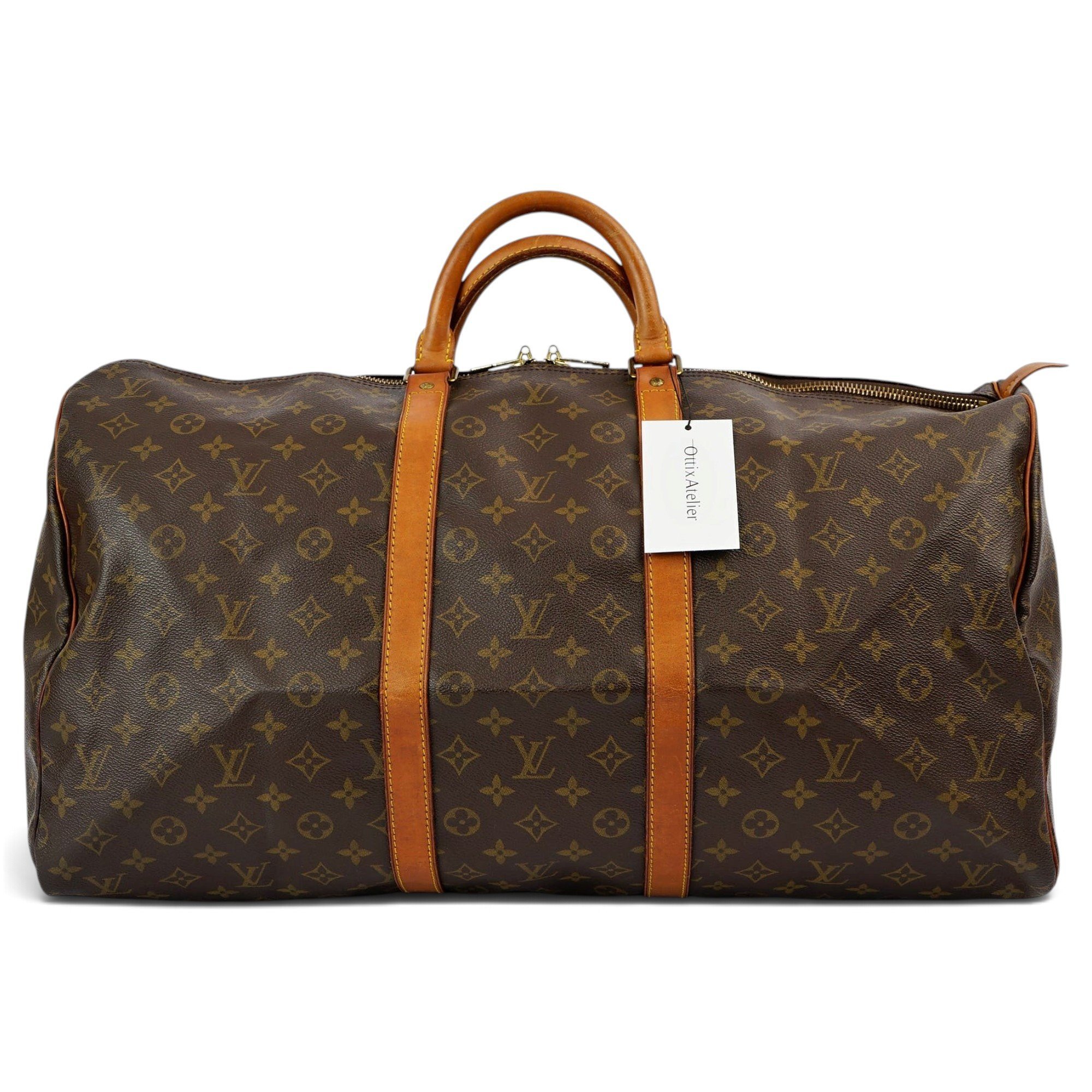 Keepall leather travel bag