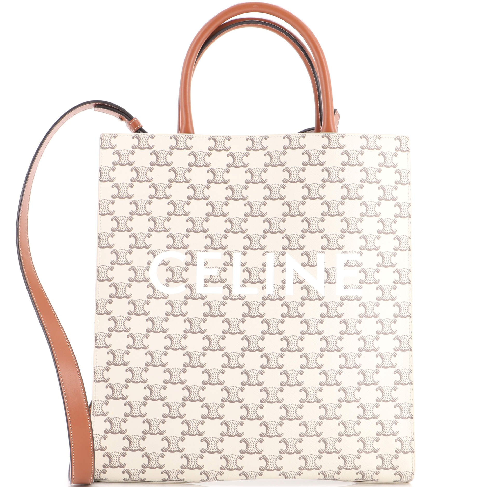Vertical Cabas Tote Triomphe Coated Canvas Medium