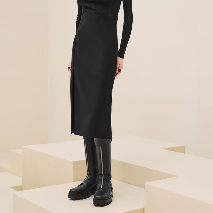 Noir High-waisted Pencil Skirt