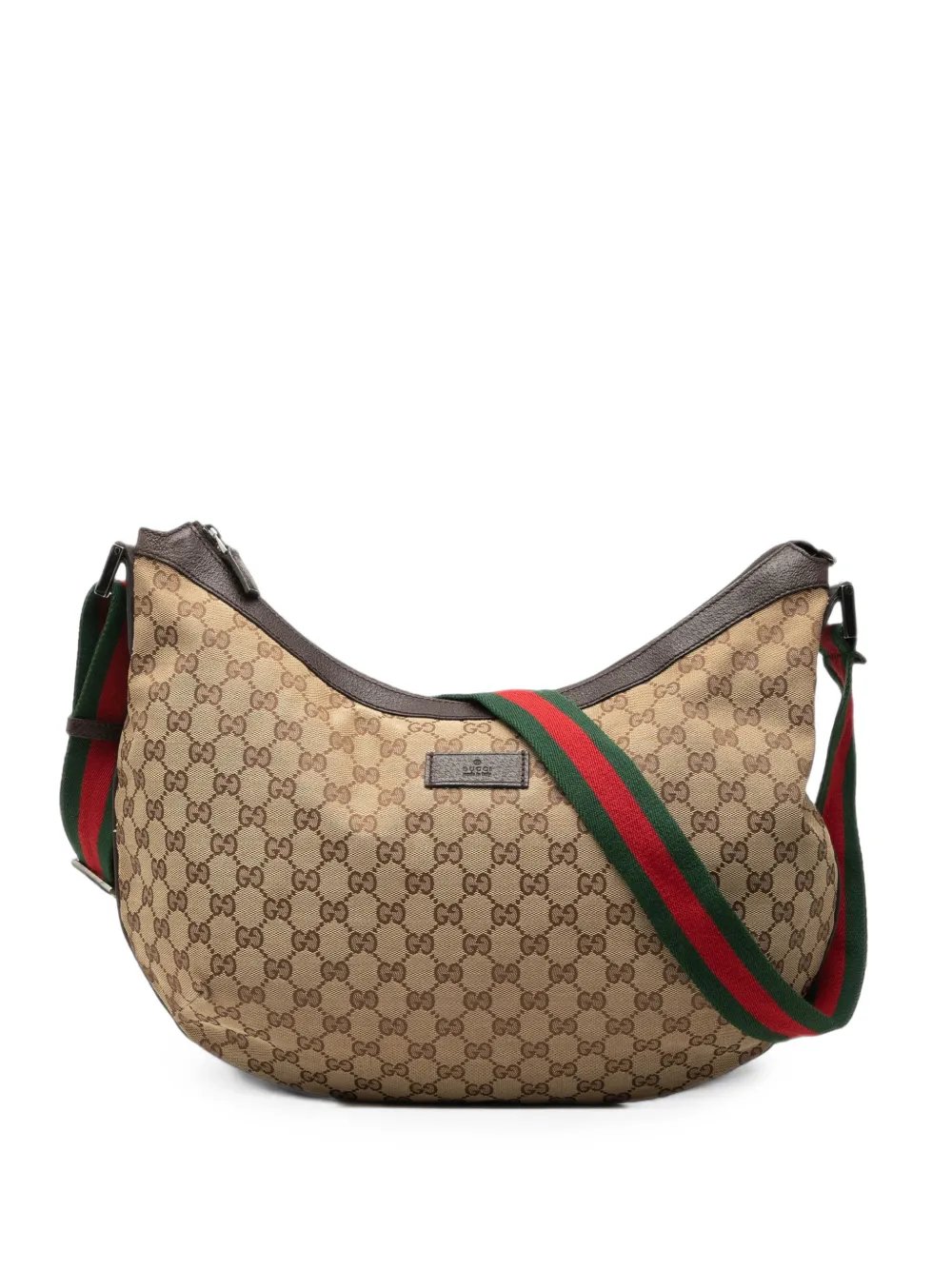 2000-2015 GG Canvas Web Half Moon crossbody bag