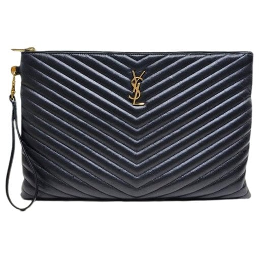 Leather clutch bag
