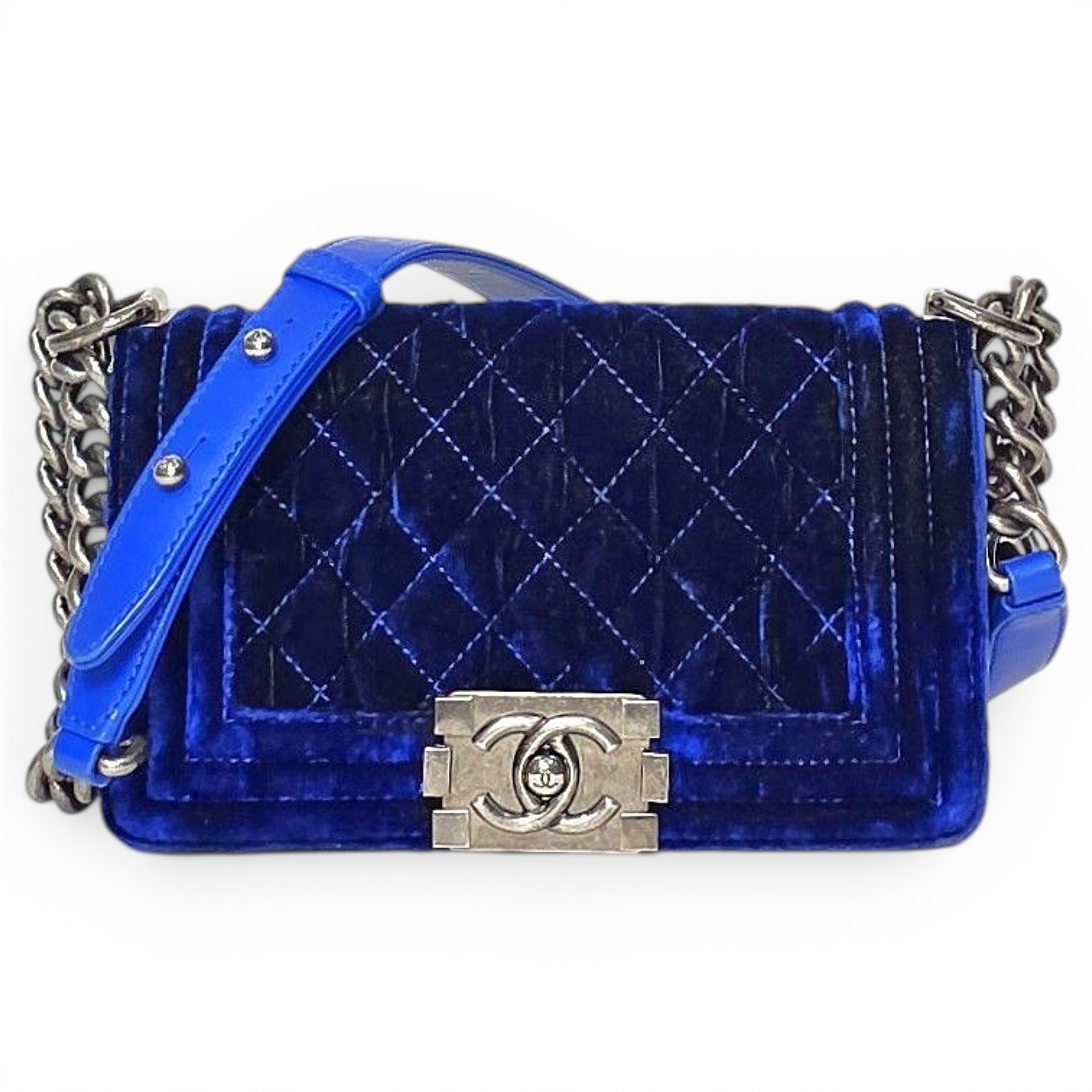 Boy velvet handbag