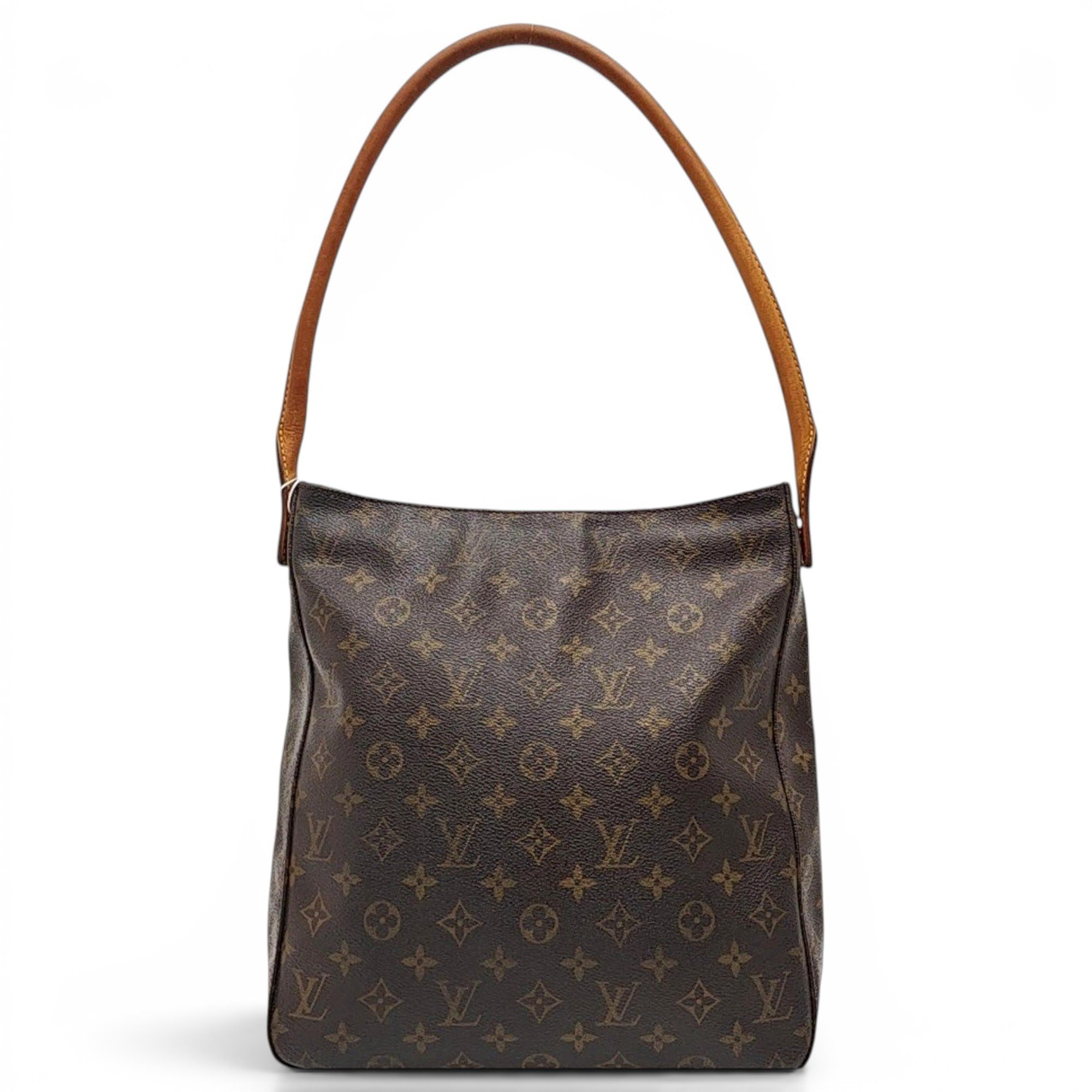 Looping leather handbag